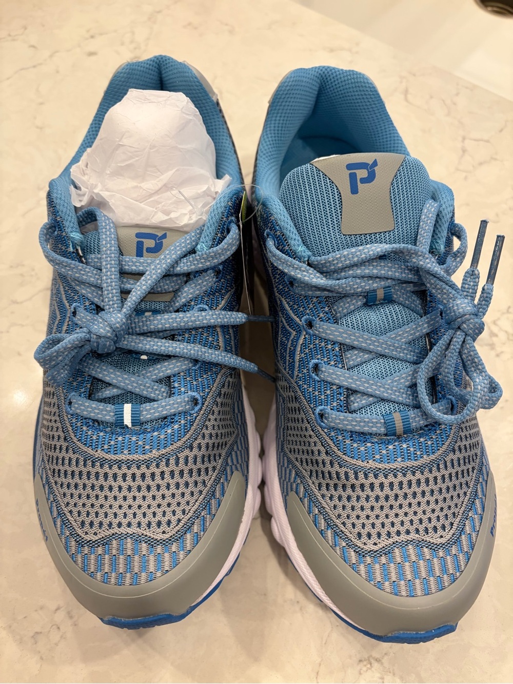 Women’s Propet blue/silver sneakers - Comfortable Lace-Up Running Shoes